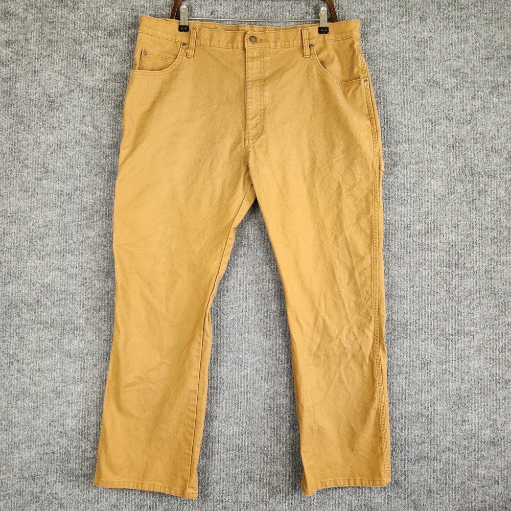 Genuine Dickies Pants Mens 38x30 Duck Brown Canvas Carpenter Utility